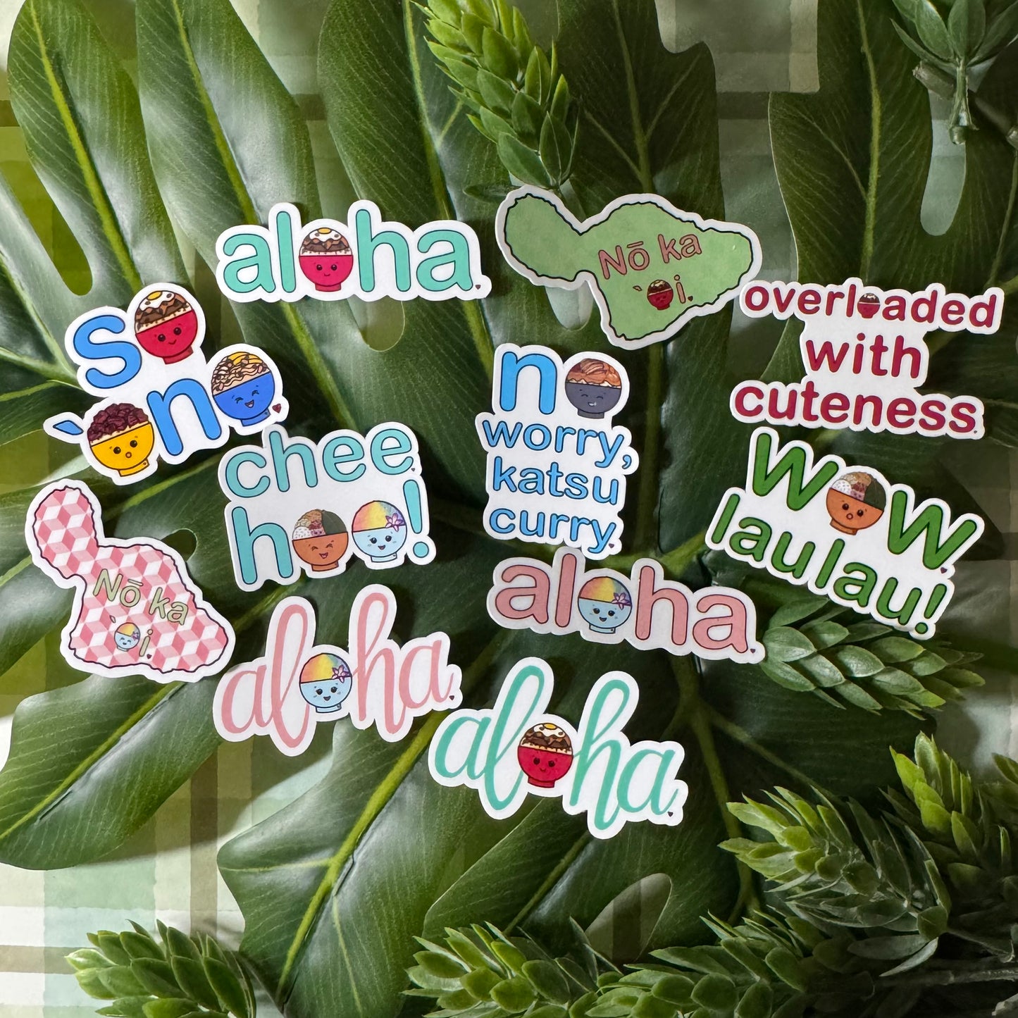 CutesyBowl™ (Local Phrases) Die-Cut Stickers