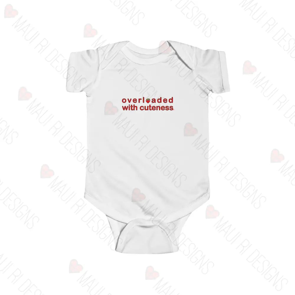 Overloaded With Cuteness Loco Moco Baby Onsie White / Nb (0-3M) Kids Clothes