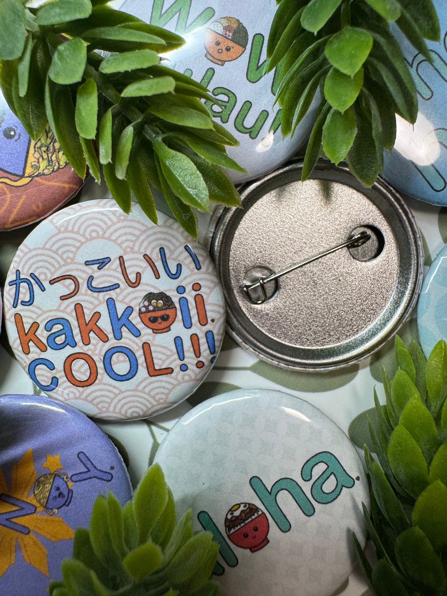 CutesyBowl™ (International Phrases) Pin Buttons
