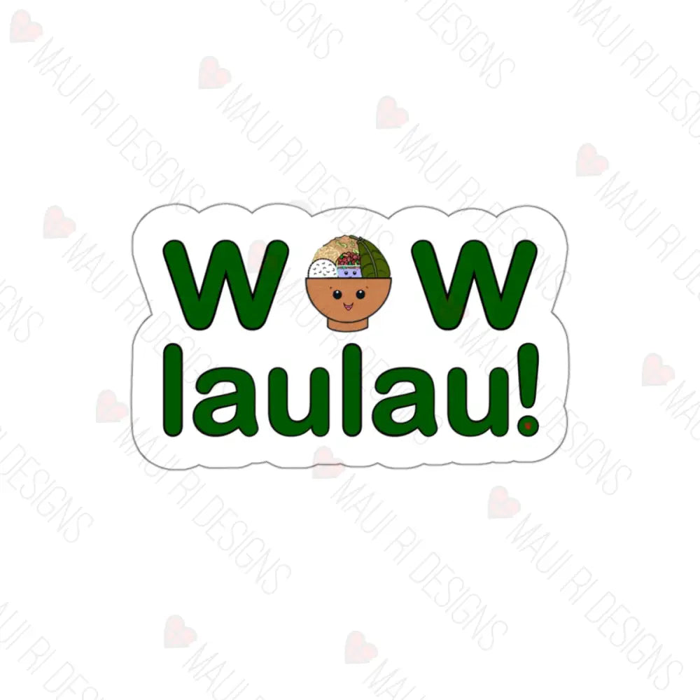 Wow Laulau Die-Cut Sticker White / 3’’ × Paper Products