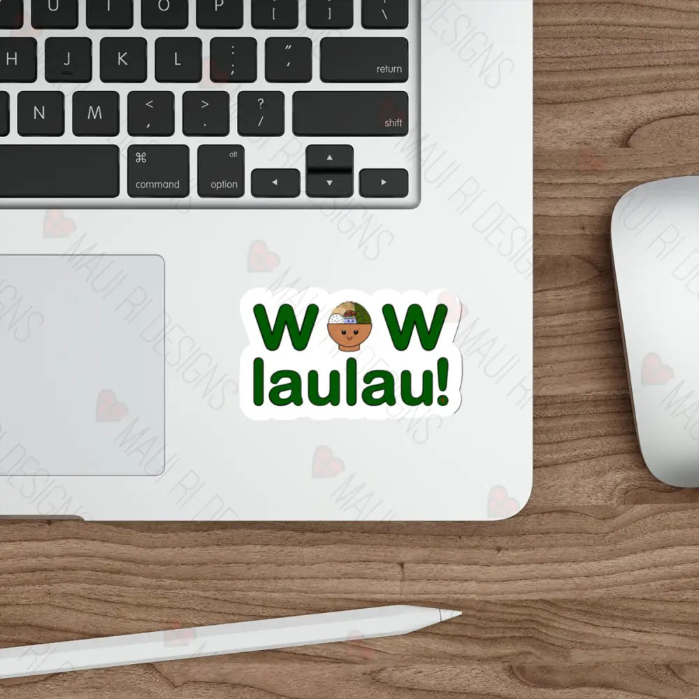 Wow Laulau Die-Cut Sticker White / 4’’ × Paper Products